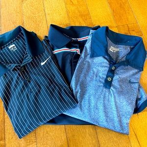Lot of 3 men’s golf shirts medium (Nike and footjoy)